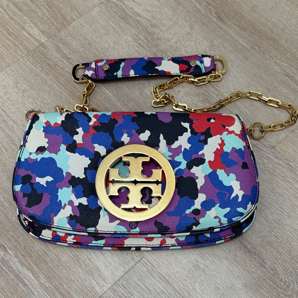 Tory Burch Multicolor Camouflage Crossbody Bag